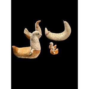 Vintage Lot Of Original Clay Art By Sherry Mike SIGNED Sculptures OOAK